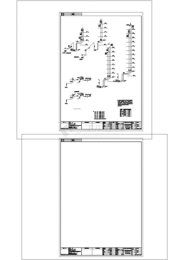 上海某十一层住宅楼给排水设计详细施工图CAD-图二