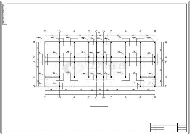 土木工程毕业设计_办公楼设计_[学士]六层框架结构办公楼毕业设计（含结构cad设计、计算书、内力组合表格）-图一