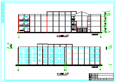 4184平米三层框架教学楼设计（计算书、施组、部分建筑、结构图）-图一