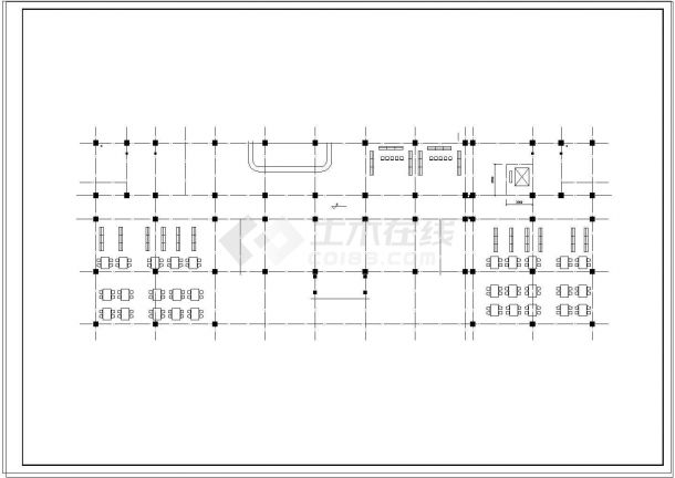 土木工程毕业设计_[学士]某3层框架高校图书馆毕业设计（含计算书建筑结构图）-图一