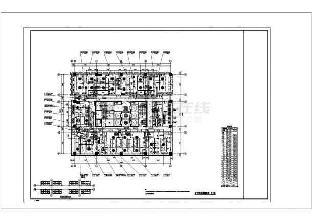 某地高层科研实验楼空调通风排烟系统设计cad施工图-图一