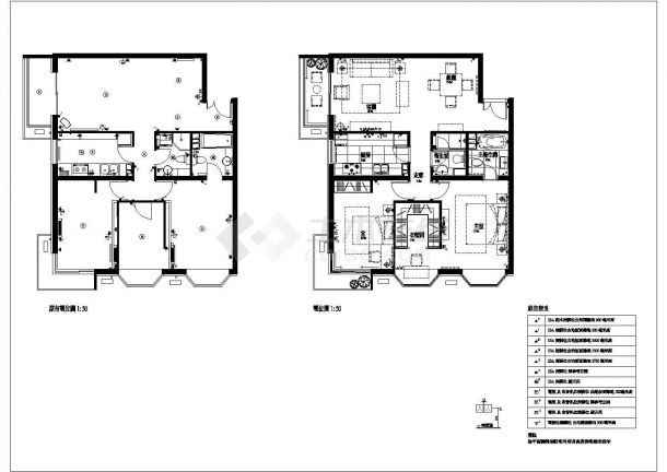 南京龙池花园小区住宅楼全套室内装修样板房图纸-图二