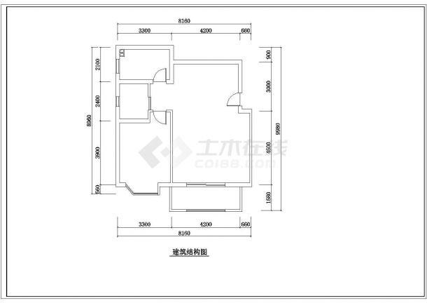 苏州某小区小户型公寓楼全套装修设计方案图纸-图一