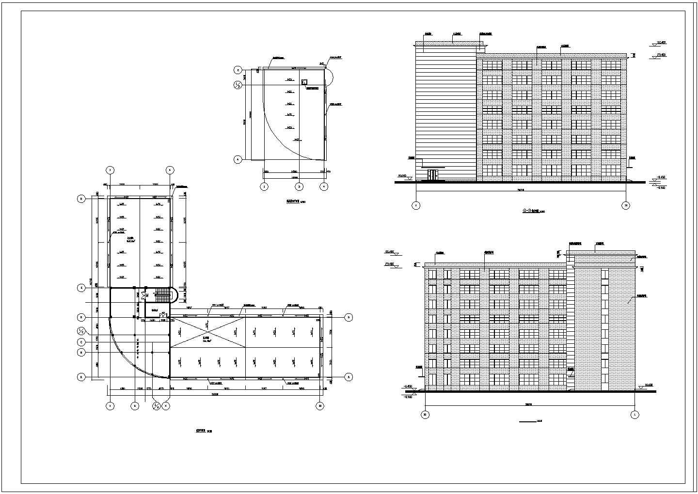 土木工程毕业设计_办公楼设计_[学士]某8层框架结构办公楼毕业设计（结构cad施工图）