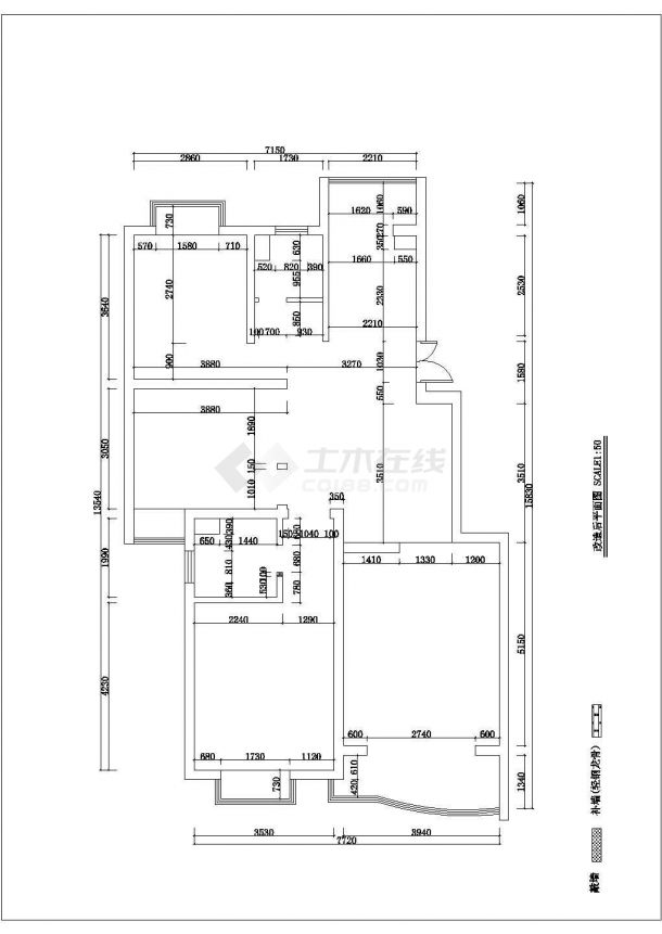 某现代复古风格豪华家庭装修设计cad施工图-图二