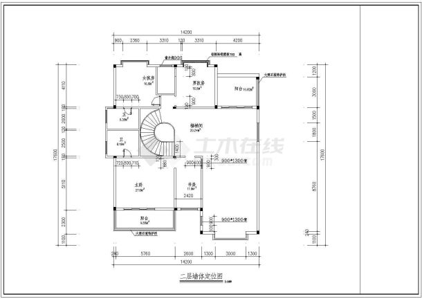 东莞某花园小区中式别墅全套装修施工设计cad图-图一