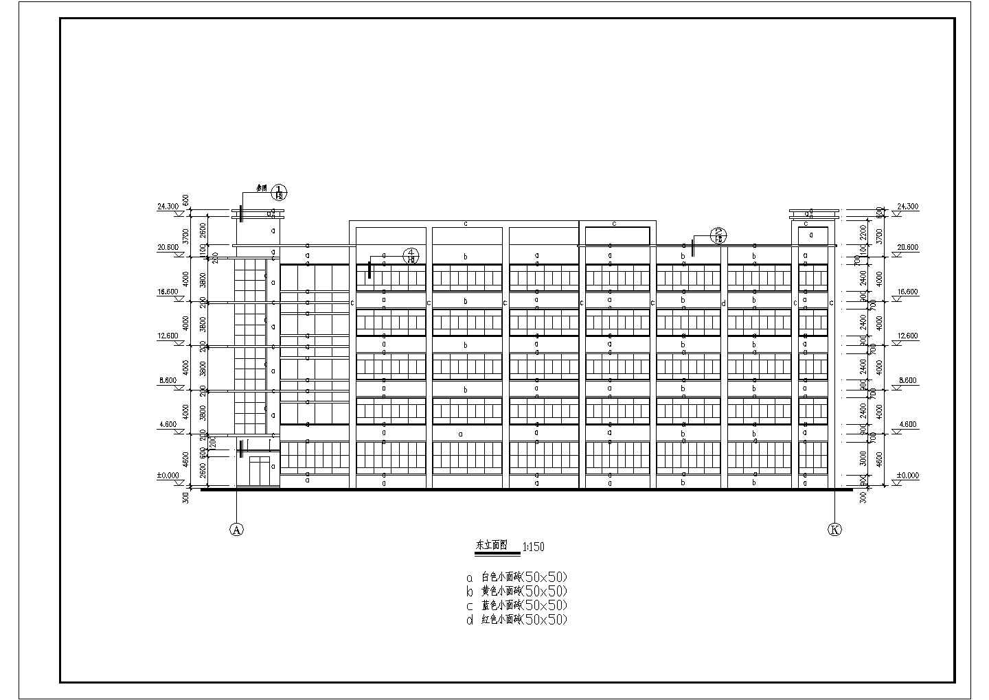 某5层现代风格厂房建筑设计CAD施工图