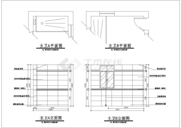 乌鲁木齐市成津新村某3层框混结构单体休闲别墅全套平面设计CAD图纸-图一