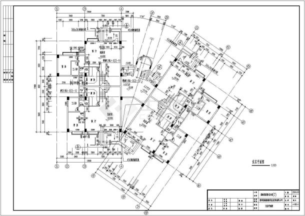 广州冠迪花园复式公寓详细建筑施工图-图二