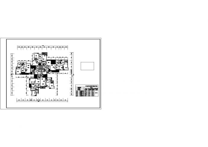 南京美景天城小区住宅楼98-142平米户型设计CAD图纸（1梯5户）_图1