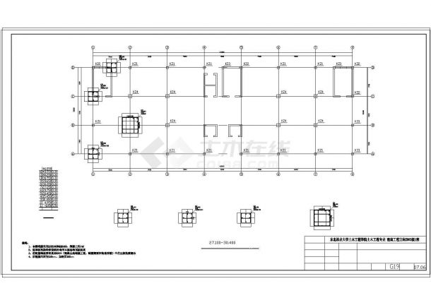 土木工程毕业设计_[学士]某12层酒店框架剪力墙结构毕业设计(含计算书、建筑结构cad设计图)-图二