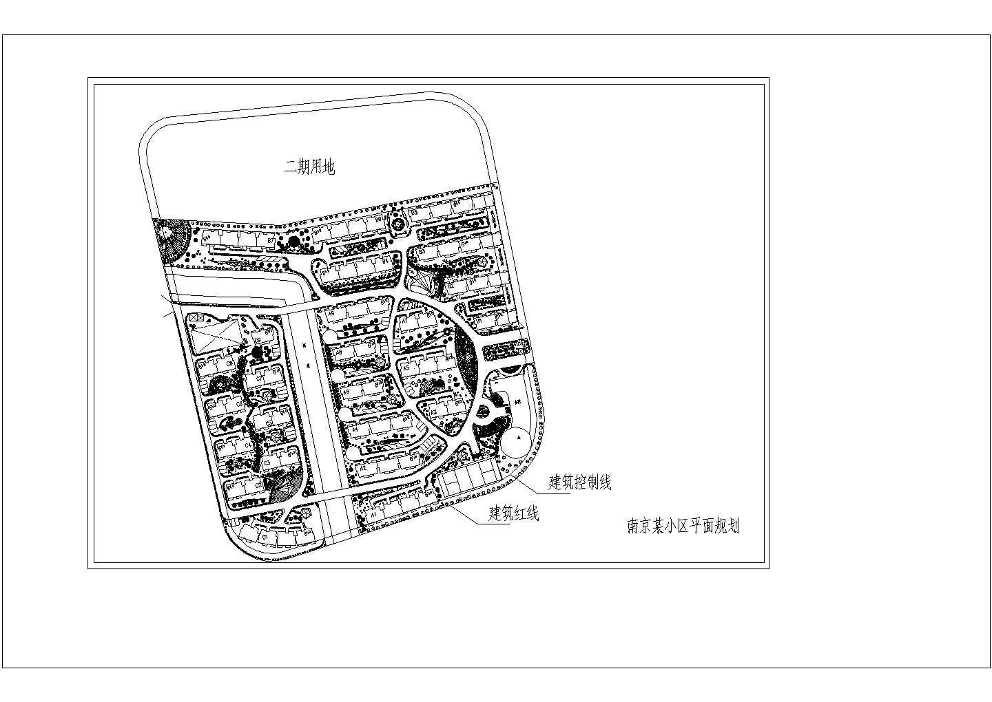 南京某小区的平面规划图CAD