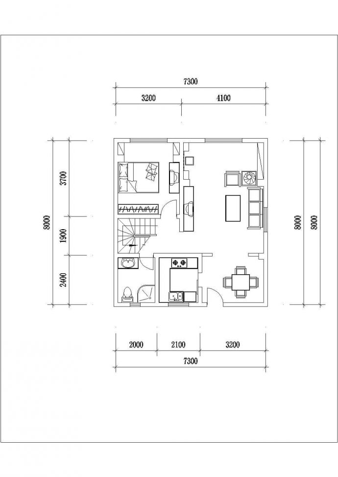 一套精品居民住宅楼全套室内装饰施工设计cad图纸_图1