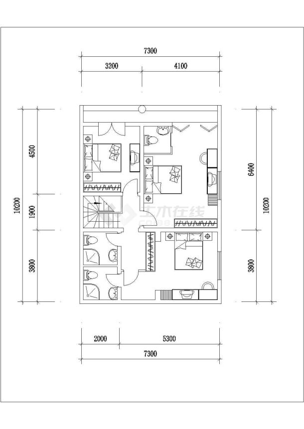 一套精品居民住宅楼全套室内装饰施工设计cad图纸-图二