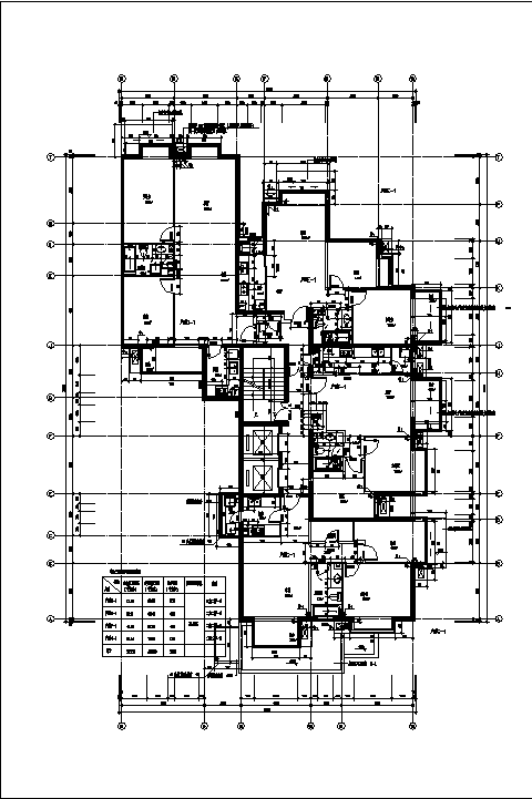 北京某在建楼盘户型规划设计建筑施工cad图纸_图1