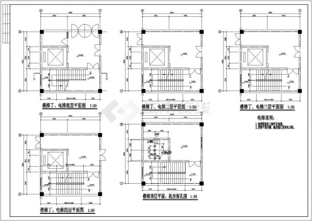 某地4层框架结构标准厂房建筑设计CAD施工图-图一