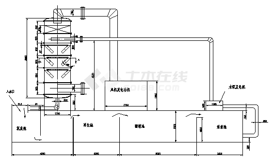 某15T燃油锅炉脱硫除尘施工cad图纸-图一