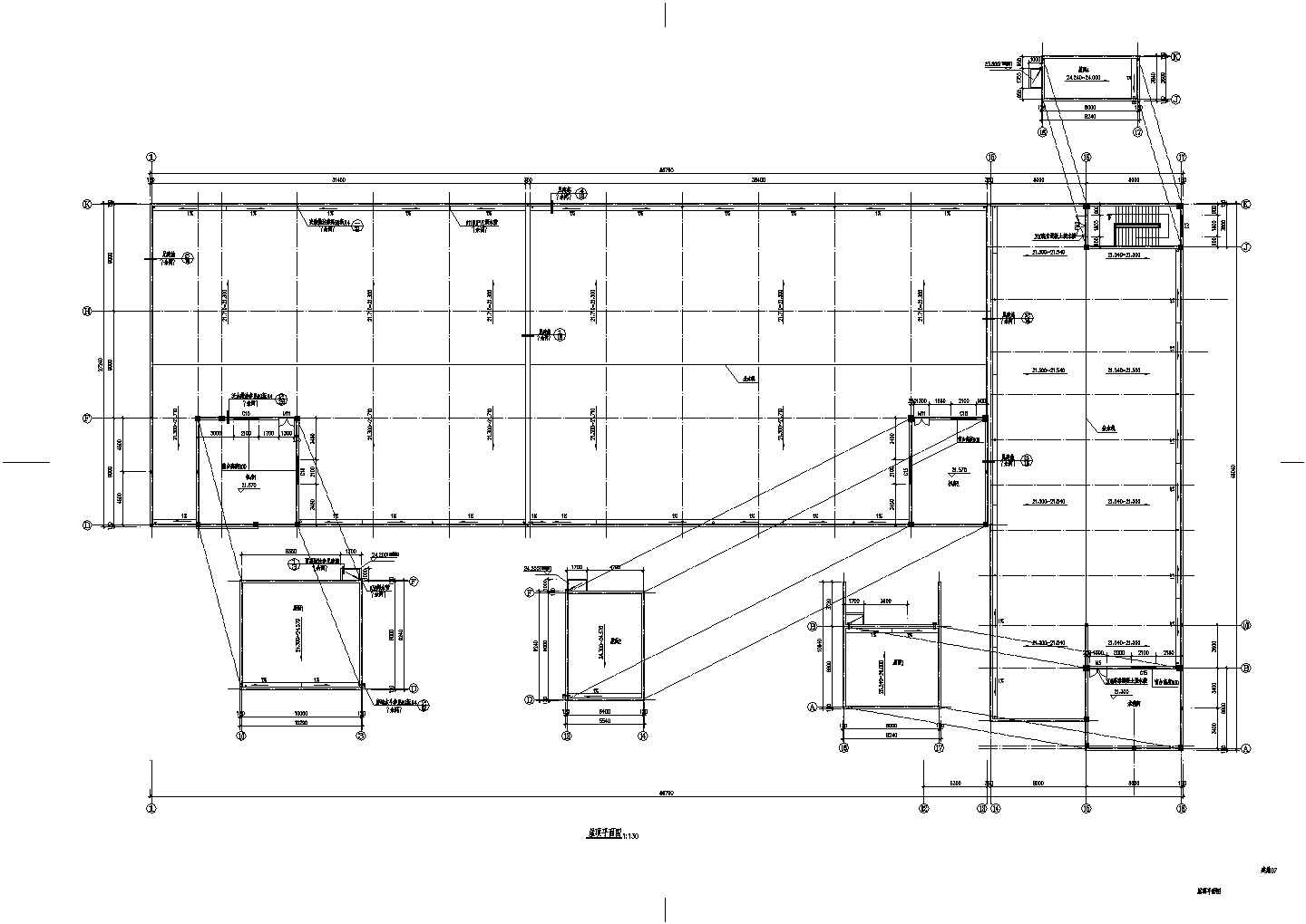 某五层框架结构厂房建筑设计施工详图