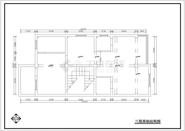 中观街某单身公寓全套室内装修施工设计cad图-图二