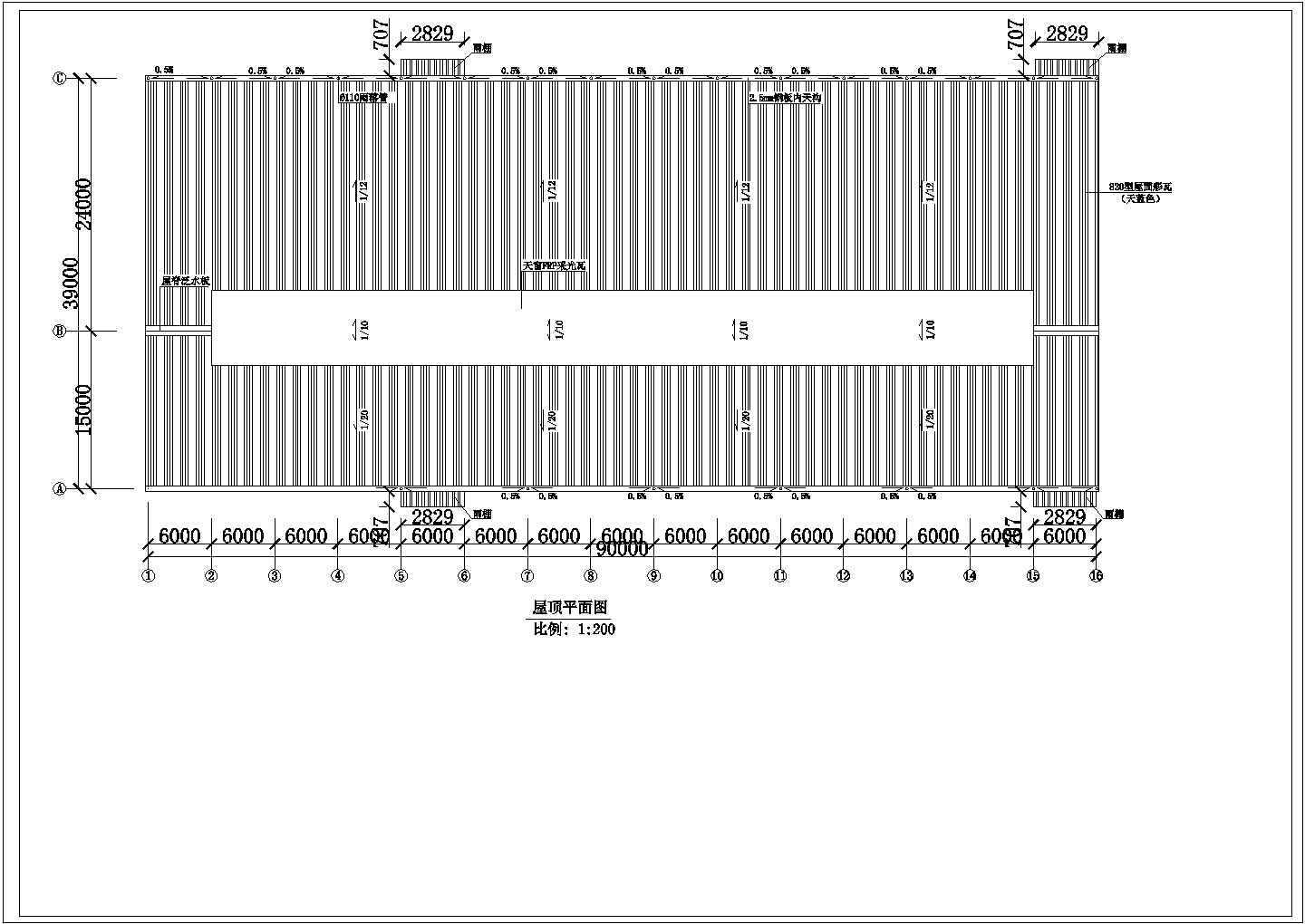 某单层钢架结构电力设备厂建筑设计cad施工图