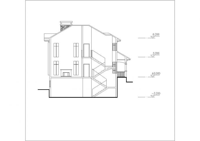 苏州市某社区410平2层框混结构独栋别墅建筑设计CAD图纸（含地下层）_图1