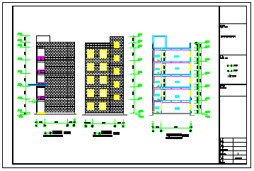 局部6层2868平米教学楼cad毕业设计（计算书、建筑、结构图）
