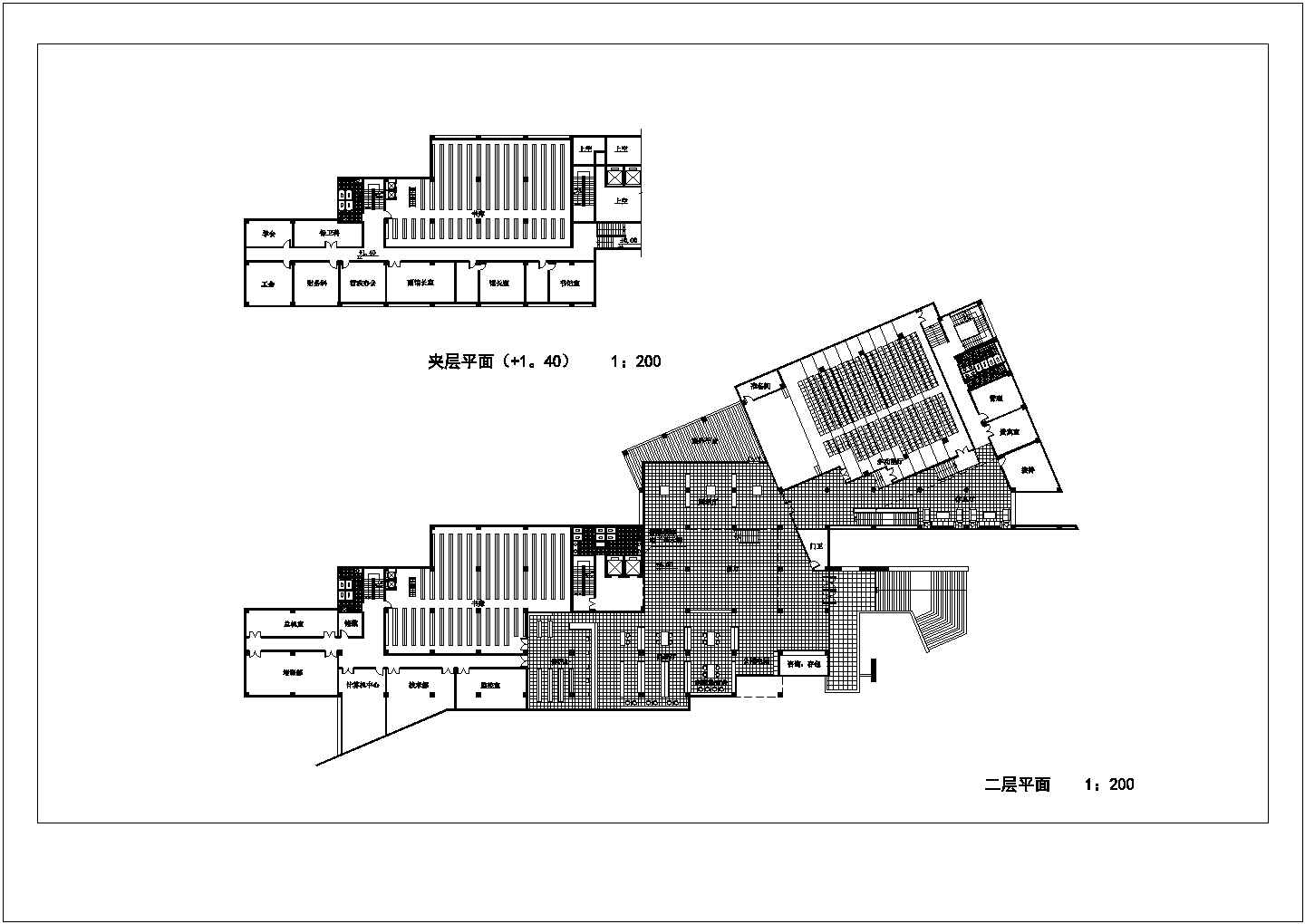 合肥图书馆CAD平面布置图