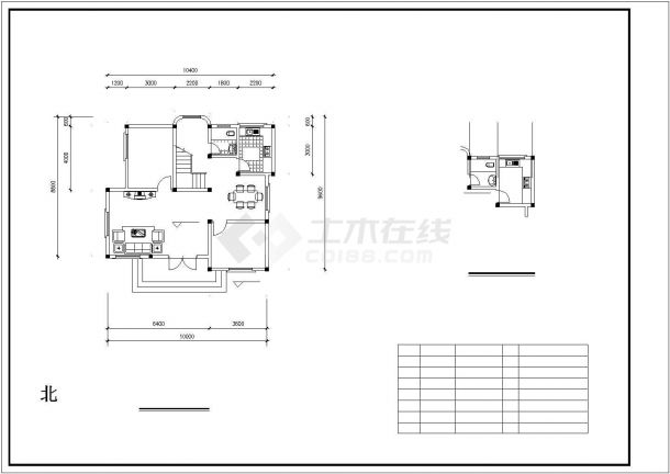 南昌市某现代村镇2层混合结构独栋别墅建筑设计CAD图纸（含结构图）-图一