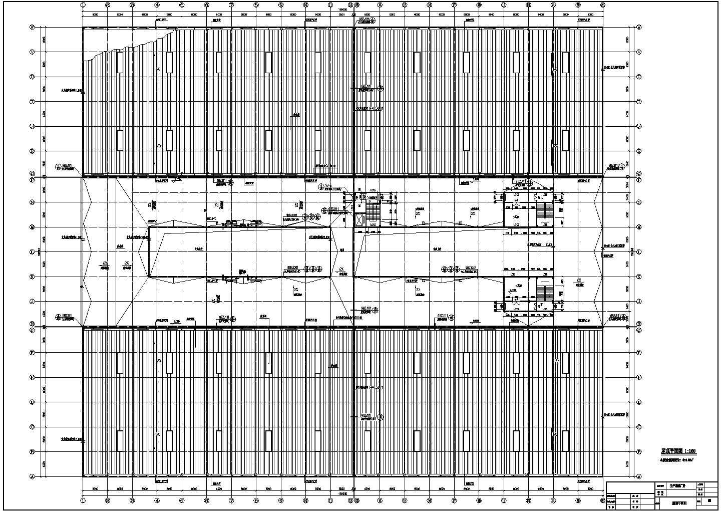 某二层生产基地厂房建筑设计cad施工图
