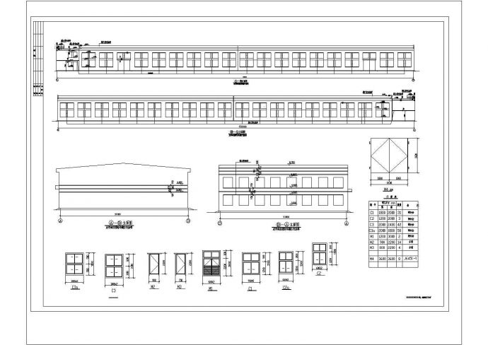 某2层面粉厂房建筑设计cad施工图_图1