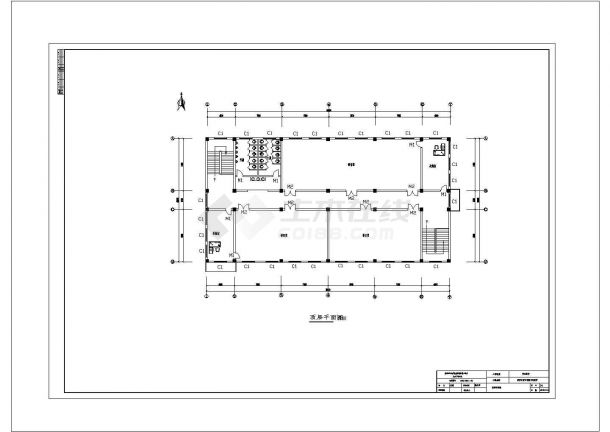 3088平米三层框架图书馆钢全套毕业设计（含CAD图纸）-图二