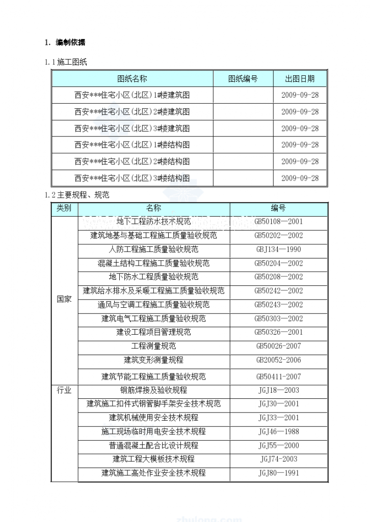 西安某高层住宅小区基础工程雨季项目施工方案-图二