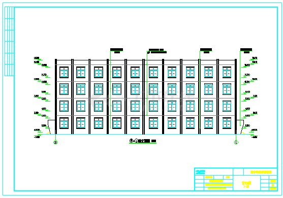 四层中学教学楼cad设计（计算书，建筑图，结构图）-图二