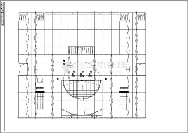 某45345平方米石家庄高校五层图书馆建筑施工CAD图纸-图一