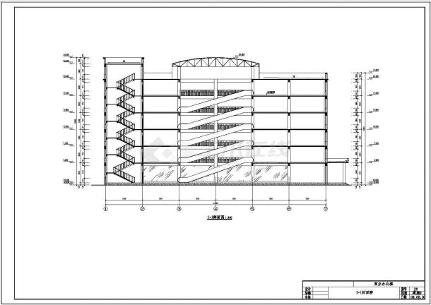 土木工程毕业设计_办公楼设计_[学士]某商业办公楼建筑结构毕业设计图纸-图二