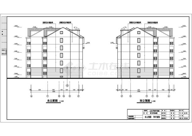 教工多层住宅全套建筑楼设计方案图纸-图二