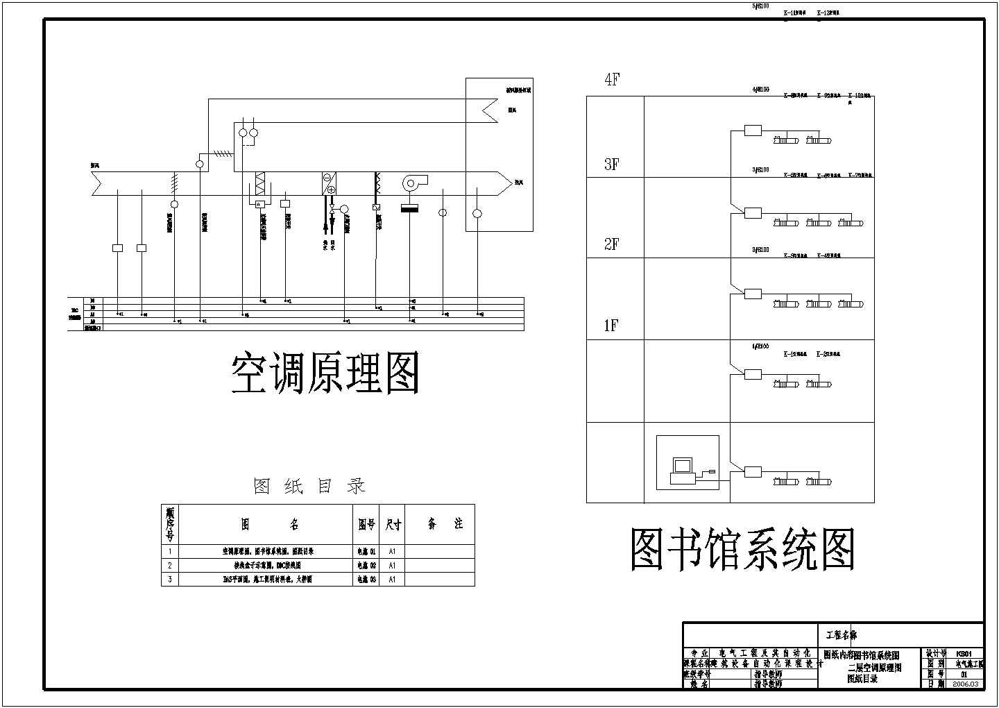 图书馆系统二层空调CAD原理图
