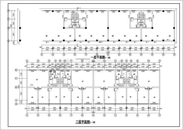 某川西民居建筑施工cad设计方案图纸-图一