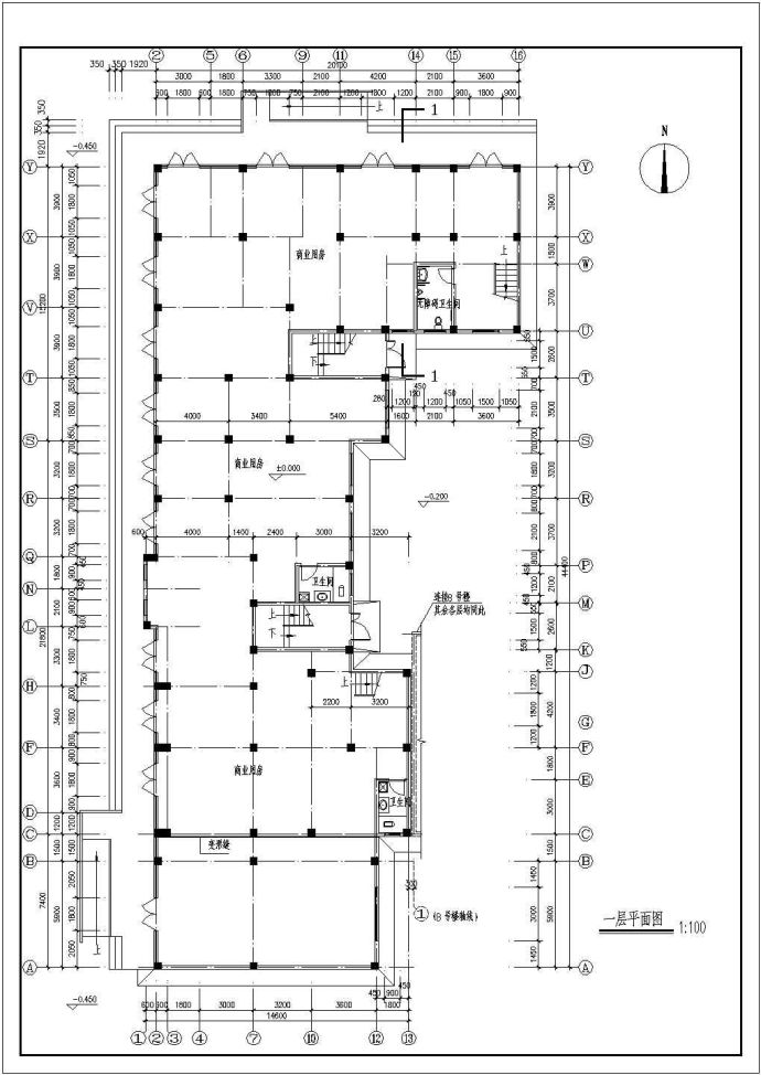 青岛市某多层住宅楼建筑方案CAD布置图_图1