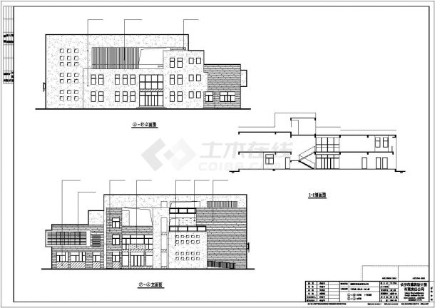 合肥市某居住区3280平米3层混合结构社区幼儿园全套建筑设计CAD图纸-图二