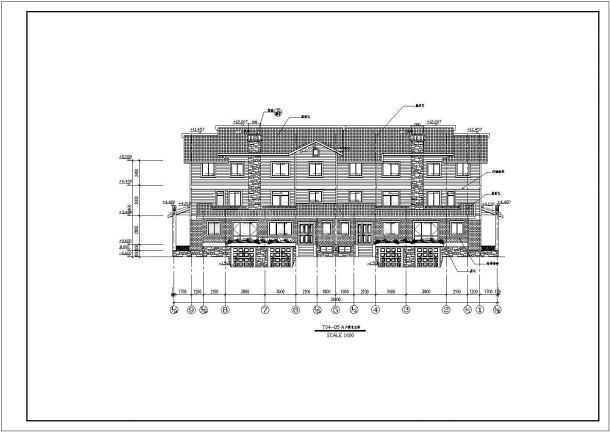 杭州某景区西湖单体别墅全套建筑施工设计cad图纸-图二