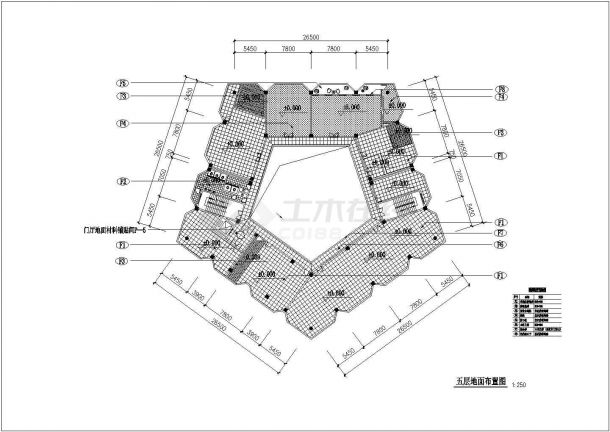 青岛市某大型信息公司室内装修方案CAD布置图-图二