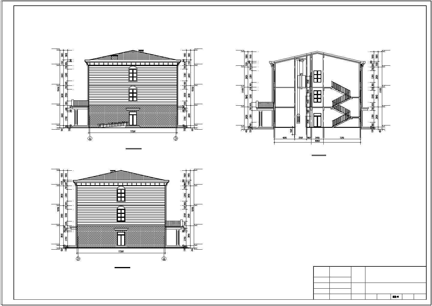 土木工程毕业设计_[学士]三层框架结构宾馆毕业设计（含计算书建筑、结构cad图）