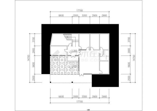 桂林市某社区幼儿园2300平3层混合结构教学办公楼平立面设计CAD图纸-图一