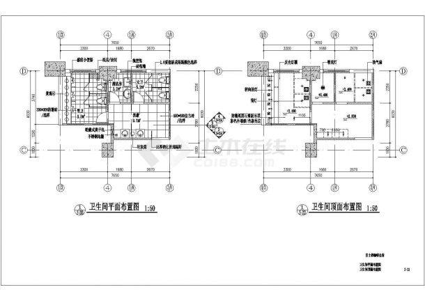 某咖啡厅装修方案设计cad施工图-图一