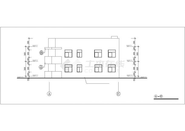 深圳建宁路某私立幼儿园800平2层钢混框架结构教学楼建筑设计CAD图纸-图一