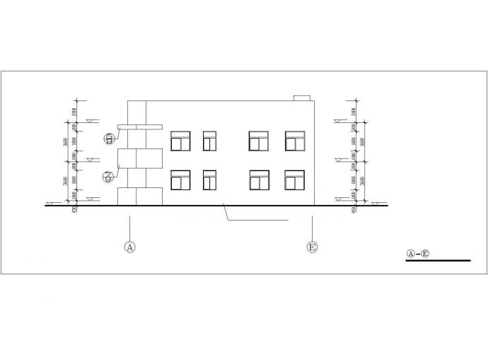 深圳建宁路某私立幼儿园800平2层钢混框架结构教学楼建筑设计CAD图纸_图1