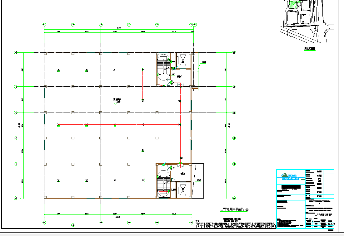 某地电施-1楼平面CAD图纸