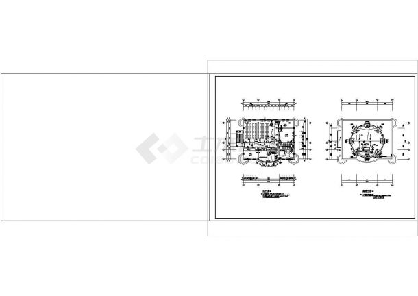 [哈尔滨]某区五层小型图书馆建筑施工图（甲级设计院设计，标注详细）-图一