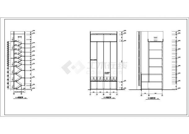 某7层制粉厂房建筑设计cad施工图-图二